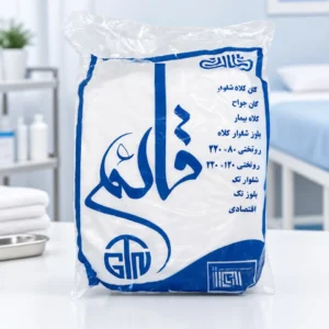 Alternative view of روتختی کشدار یکبار مصرف سفید سایز ۸۰×۲۲۰ بسته ۲ عددی